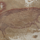 The painting of a warty pig at the Leang Tedongnge cave site in Indonesia.